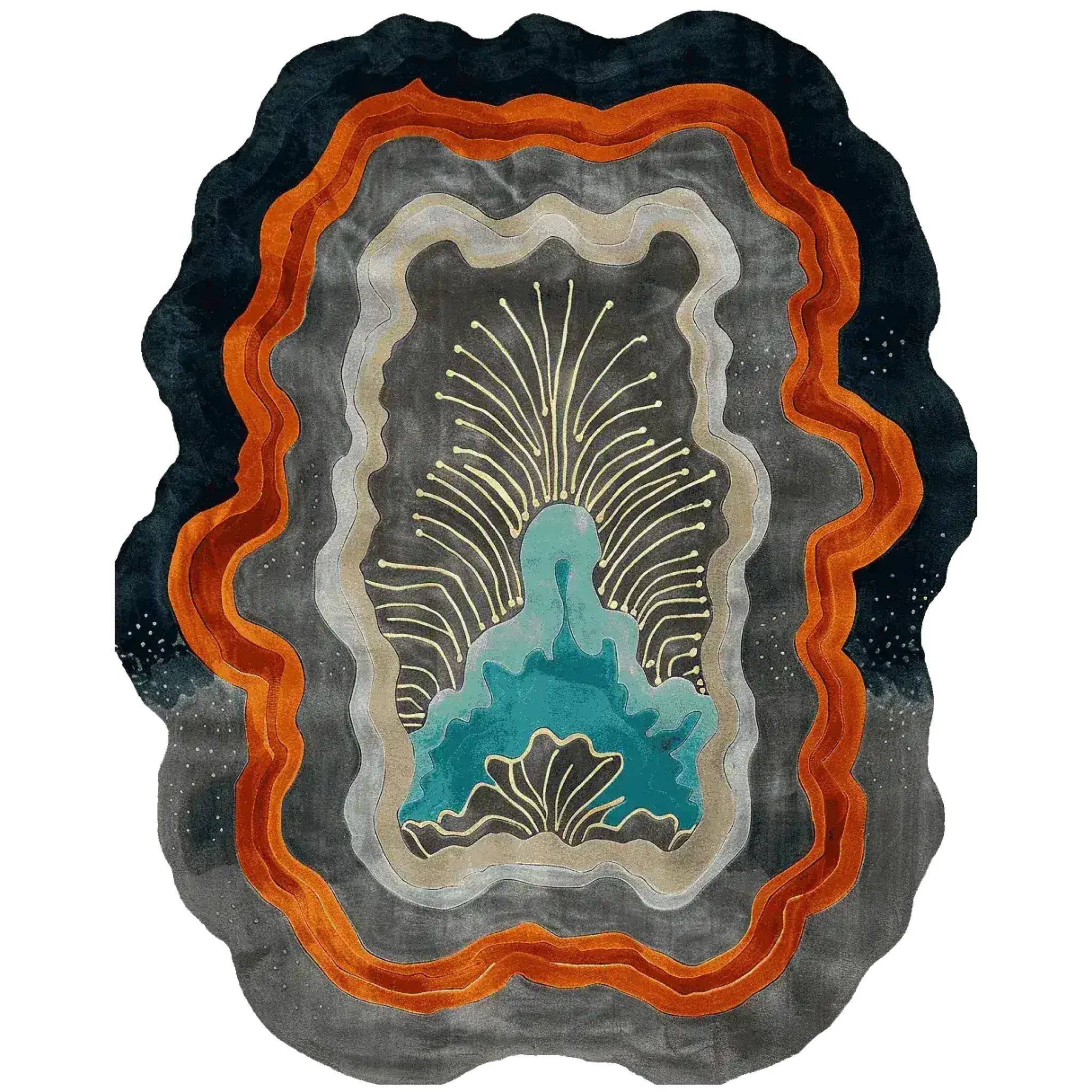 Organic Coral Shell Hand Tufted Rug