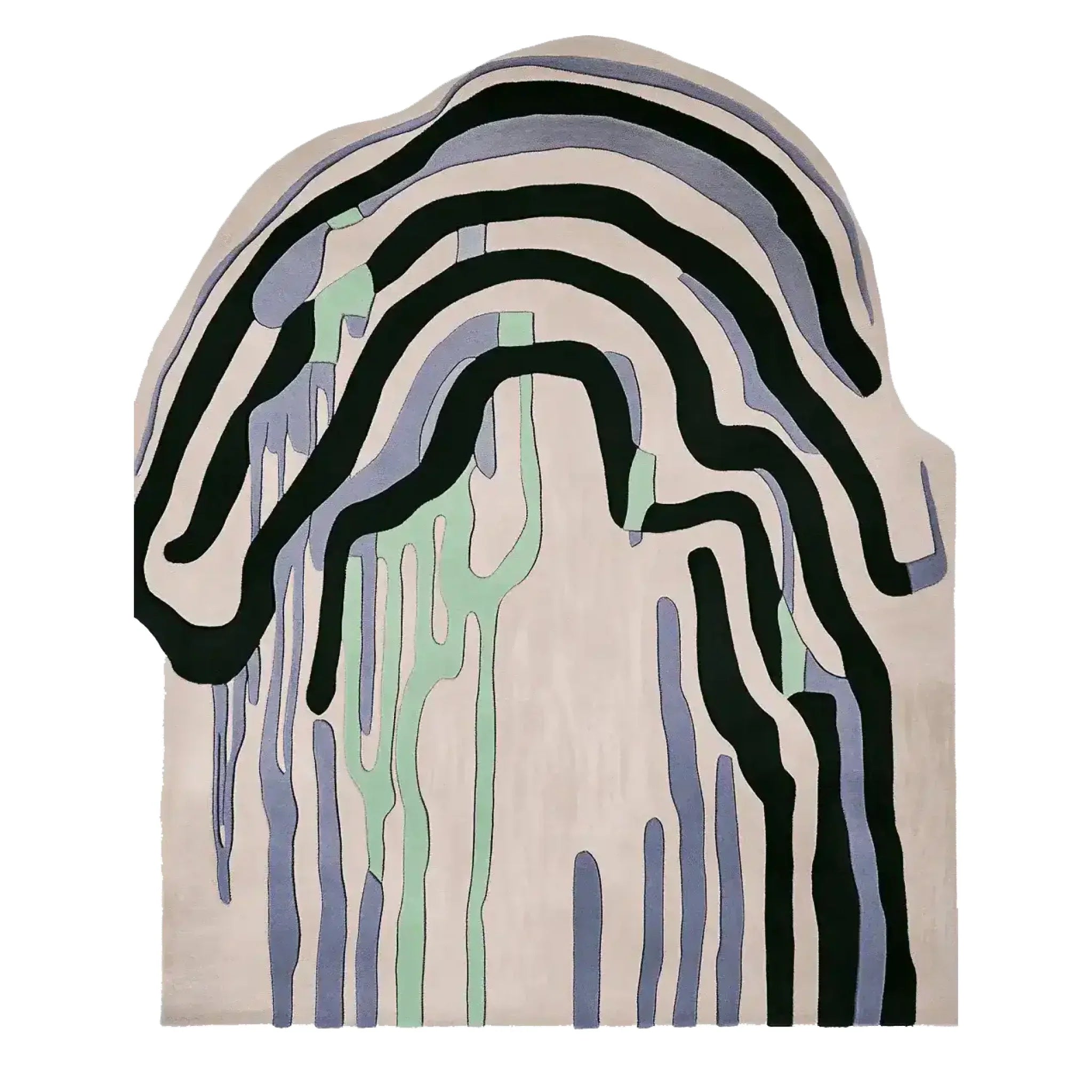 Organic Layer Poem Hand Tufted Rug