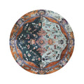 Ornate Floral and Geometric Round Rug