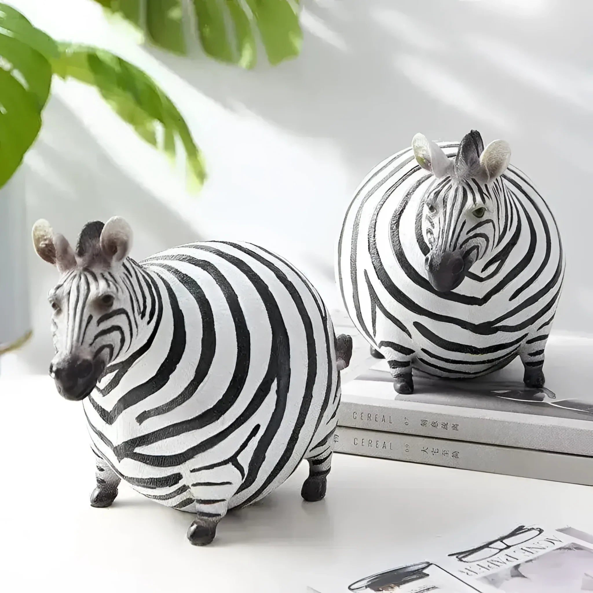 Oversized Zebra Figurines