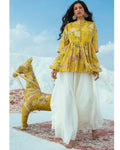 Mustard Peplum and Palazzo Set By KYNAH, Luxury Indian Fashion & Bridal Wear
