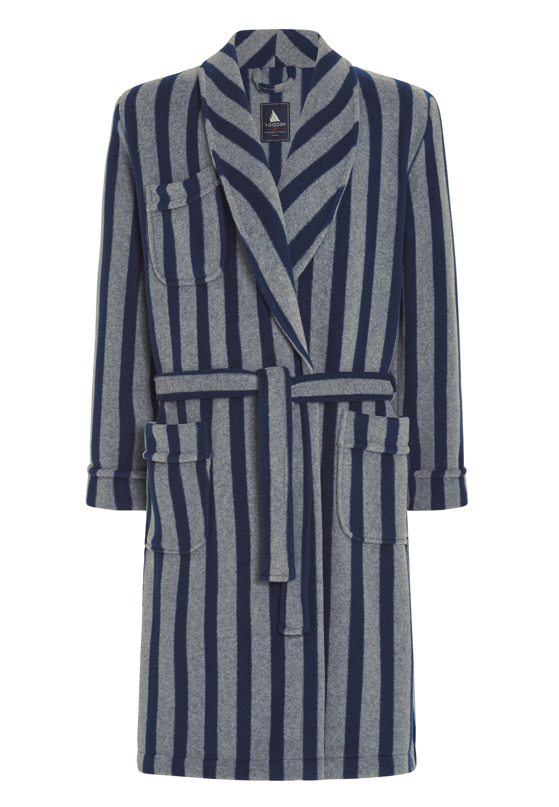 PRODIGY Bata Hombre Invierno Premium Forro Polar Rayas - Gris 604_20