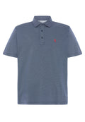 Polo Hombre Manga Corta Premium Algodón Geométrico - Azul 0010_39