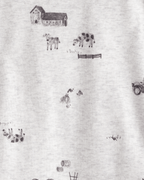 Pack 4 bodies de manga larga con estampados de granja