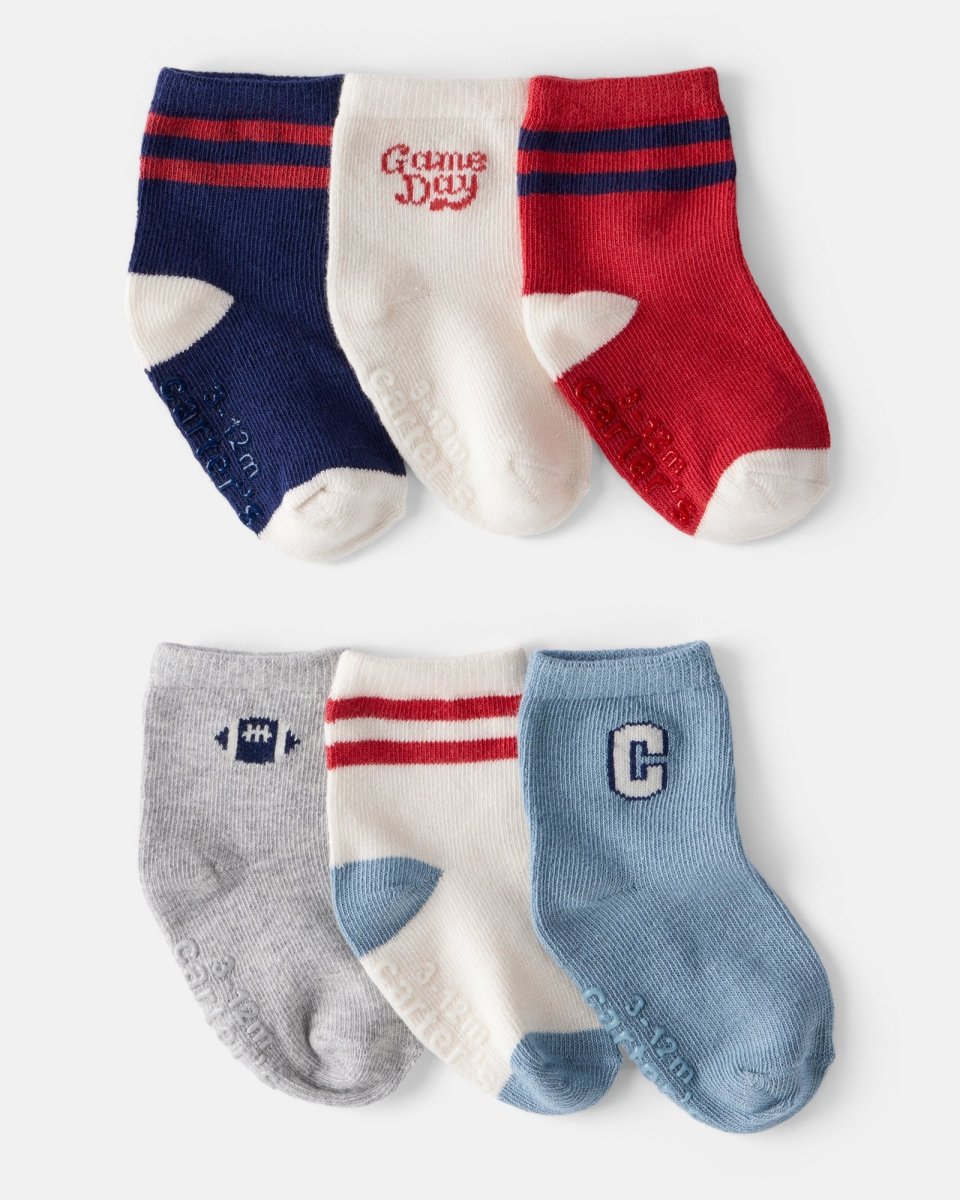 Pack 6 calcetines tobilleros deportivos para bebé