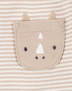 Pack cinco bodies algodón manga corta y bolsillo animales