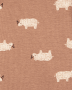Pack cinco bodies de algodón, diseño safari