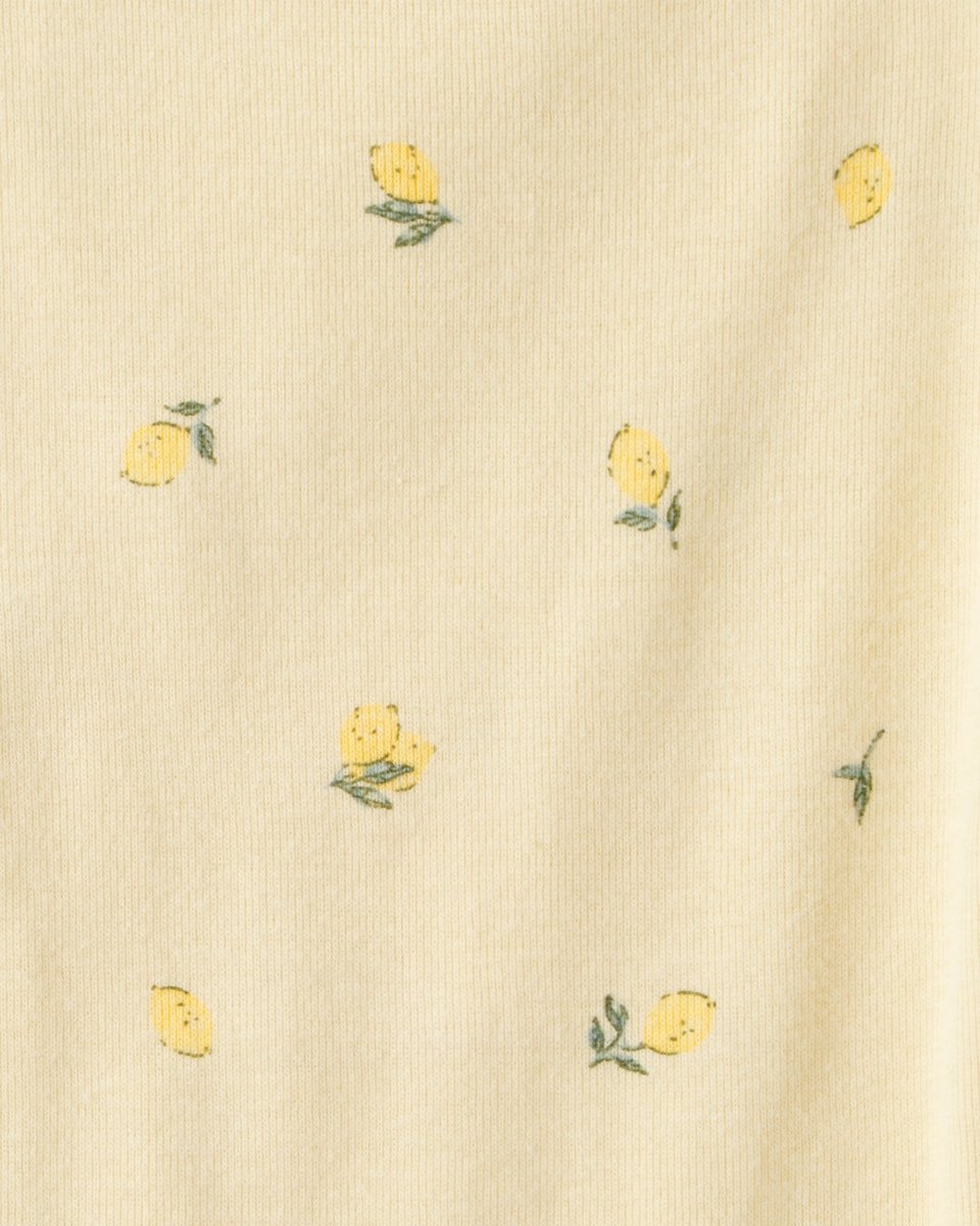 Pack cinco bodies de algodón, estampado de frutas