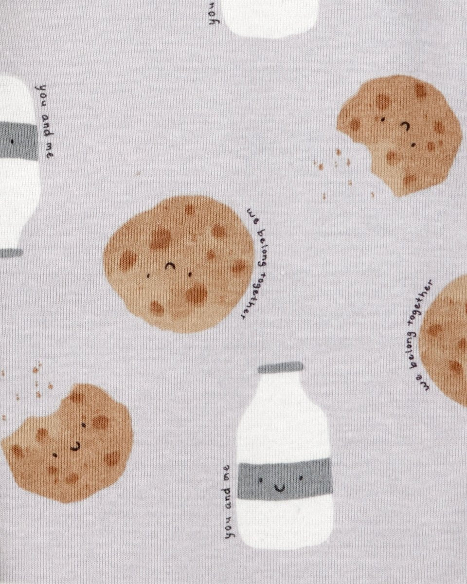 Pack cinco bodies de algodón, estampados de galletas y nubes