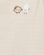 Pack cinco bodies de algodón, estampados de galletas y nubes