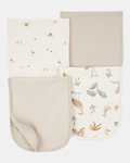 Pack cuatro babitas algodón beige
