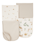 Pack cuatro babitas algodón beige