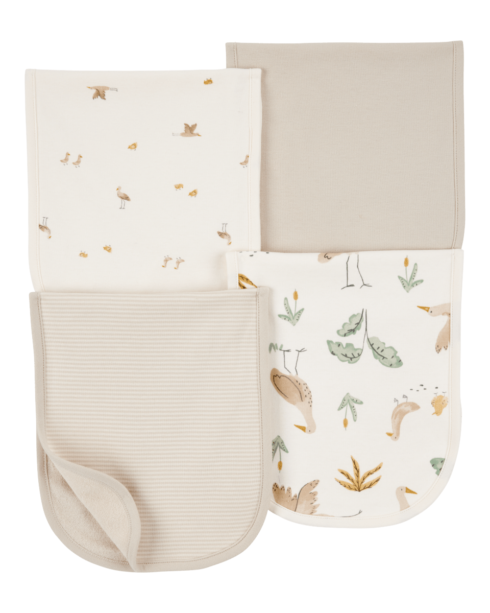 Pack cuatro babitas algodón beige