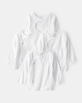 Pack cuatro batitas con diseño blanco liso