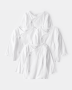 Pack cuatro batitas con diseño blanco liso