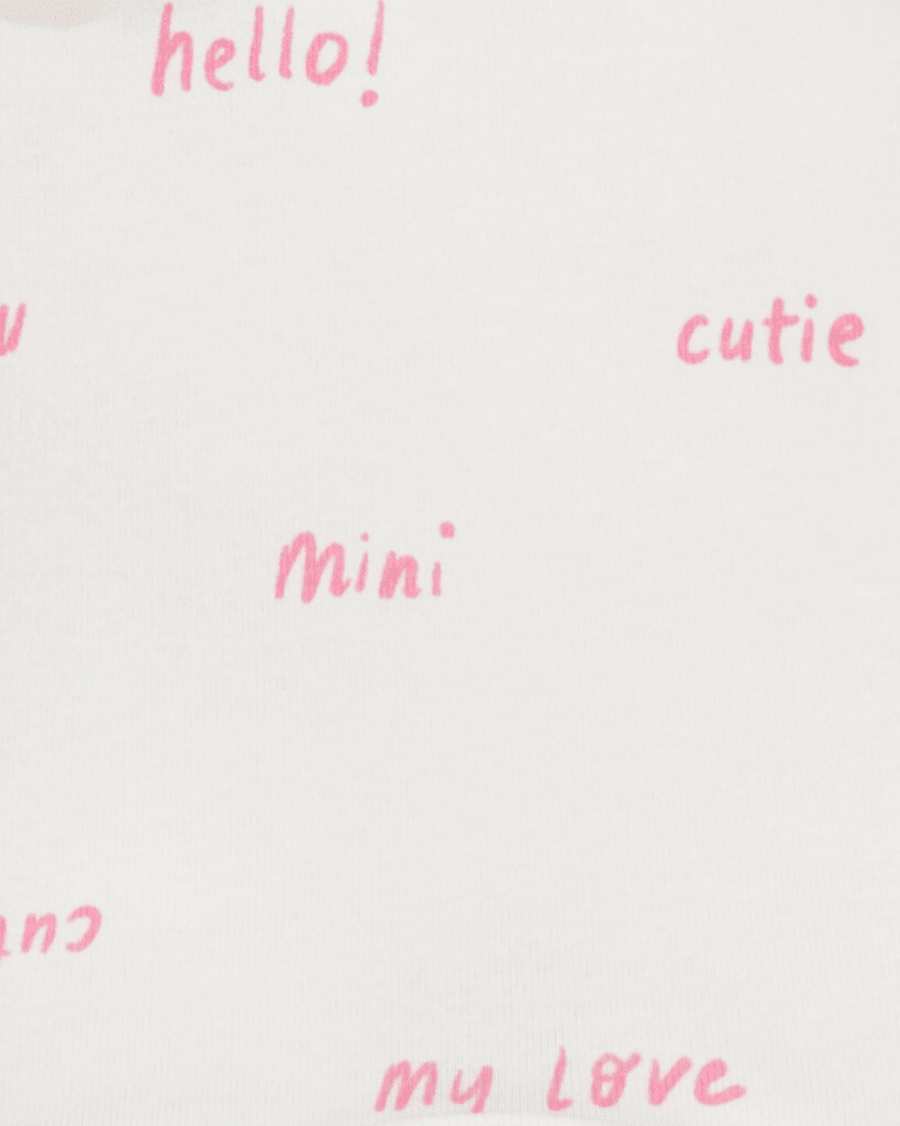 Pack cuatro bodies manga larga con corazones, rayas y lunares