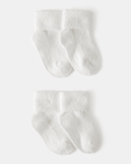 Pack cuatro pares calcetines chenilla blancas