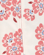Pack de 2 pijamas de algodón con pies, estampado floral