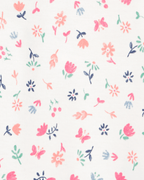 Pack de cinco bodies de manga corta en rosa y gris con estampado floral