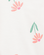 Pack de cuatro bodies de manga larga en rosa y gris con estampado floral