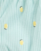 Pack de dos pantalones cortos de algodón con cintura elástica con estampado de limón