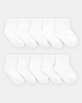 Pack diez pares de calcetines tobilleros de algodón, blancos