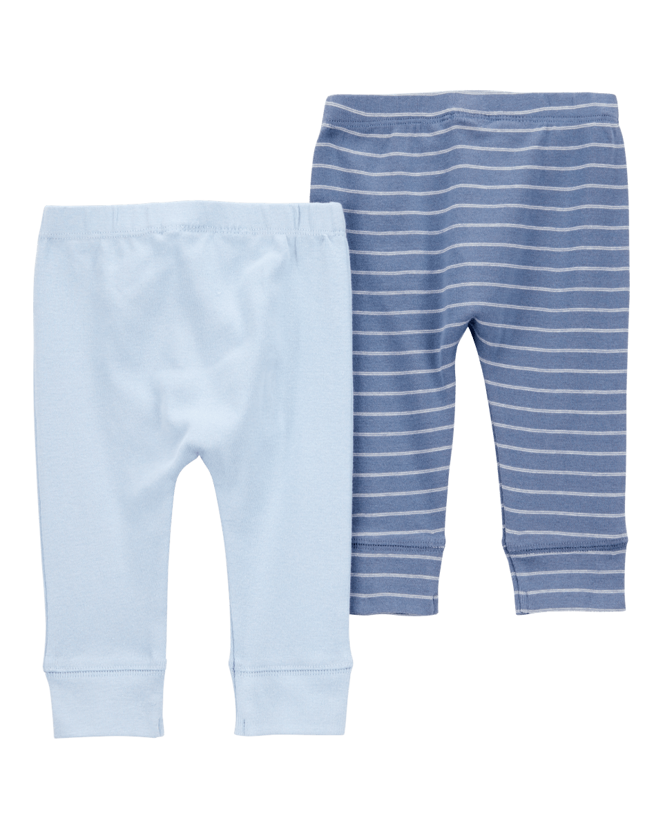 Pack dos pantalones algodón azules