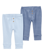Pack dos pantalones algodón azules