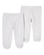 Pack dos pantalones algodón grises