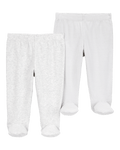 Pack dos pantalones algodón grises