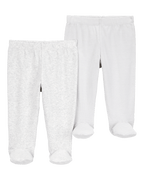 Pack dos pantalones algodón grises