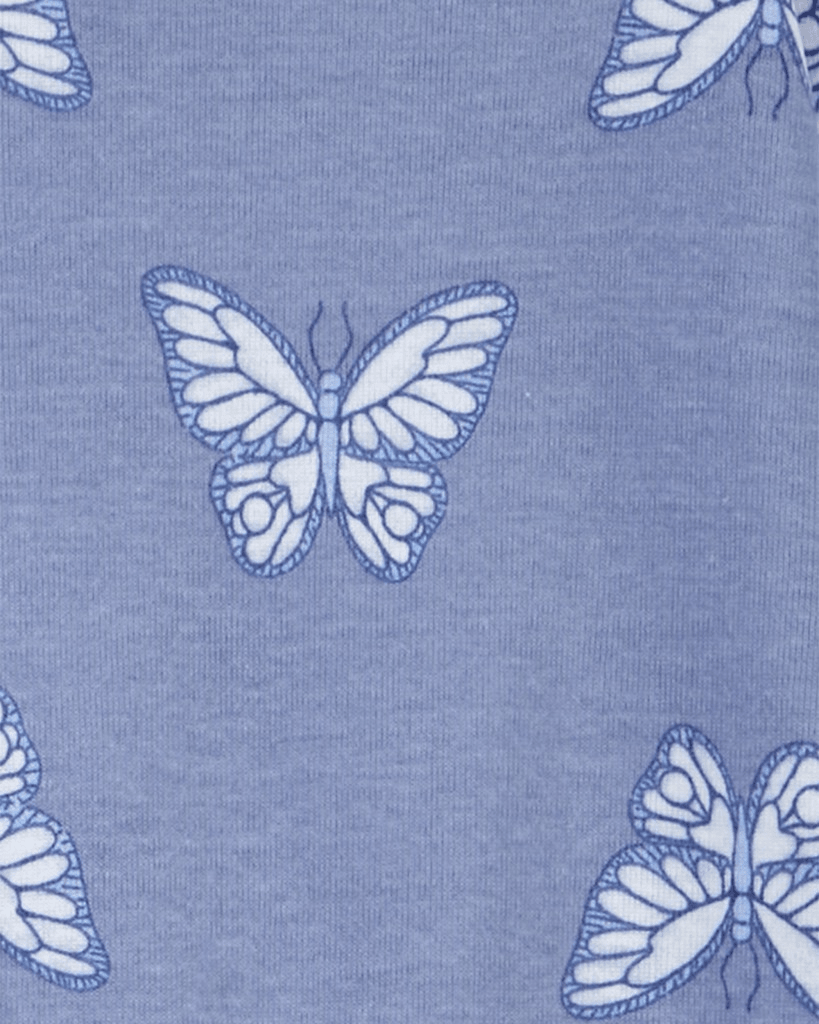 Pack dos pijamas de algodón y vincha diseño mariposas