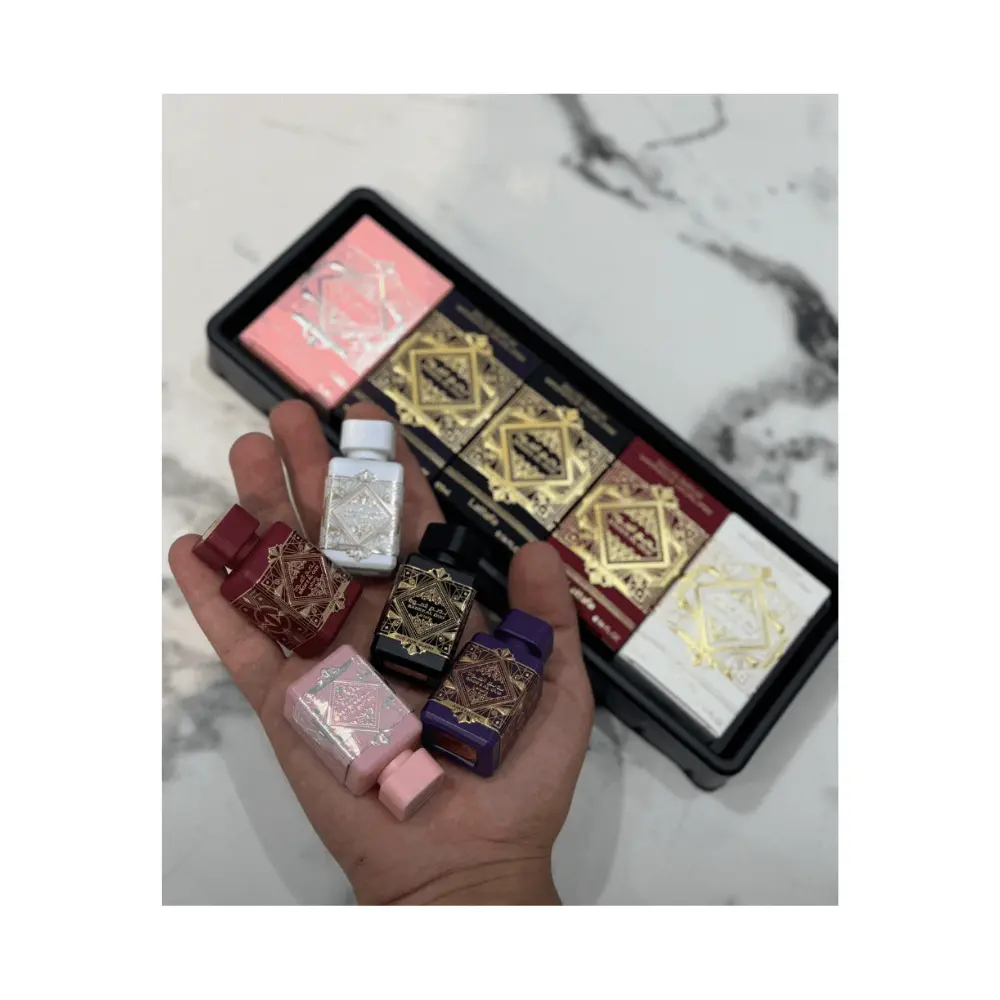 Pack Mini Badee Al Oud Collection Lattafa (6×5 ml) – Miniaturas exclusivas con frascos originales