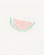 Pack seis pares de calcetines de rizo con estampado de frutas