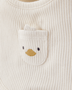 Pack tres baberos algodón diseño aves