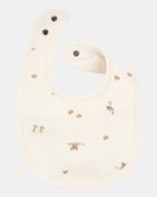 Pack tres baberos algodón diseño aves