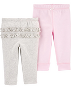 Pack 2 pantalones de algodón, distintos diseños