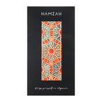 Orange Islamic Art-Inspired Scarf Zellige