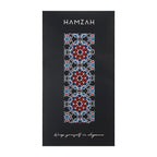 Red & Blue Silk Scarf Islamic Tiles Mashrabia V2