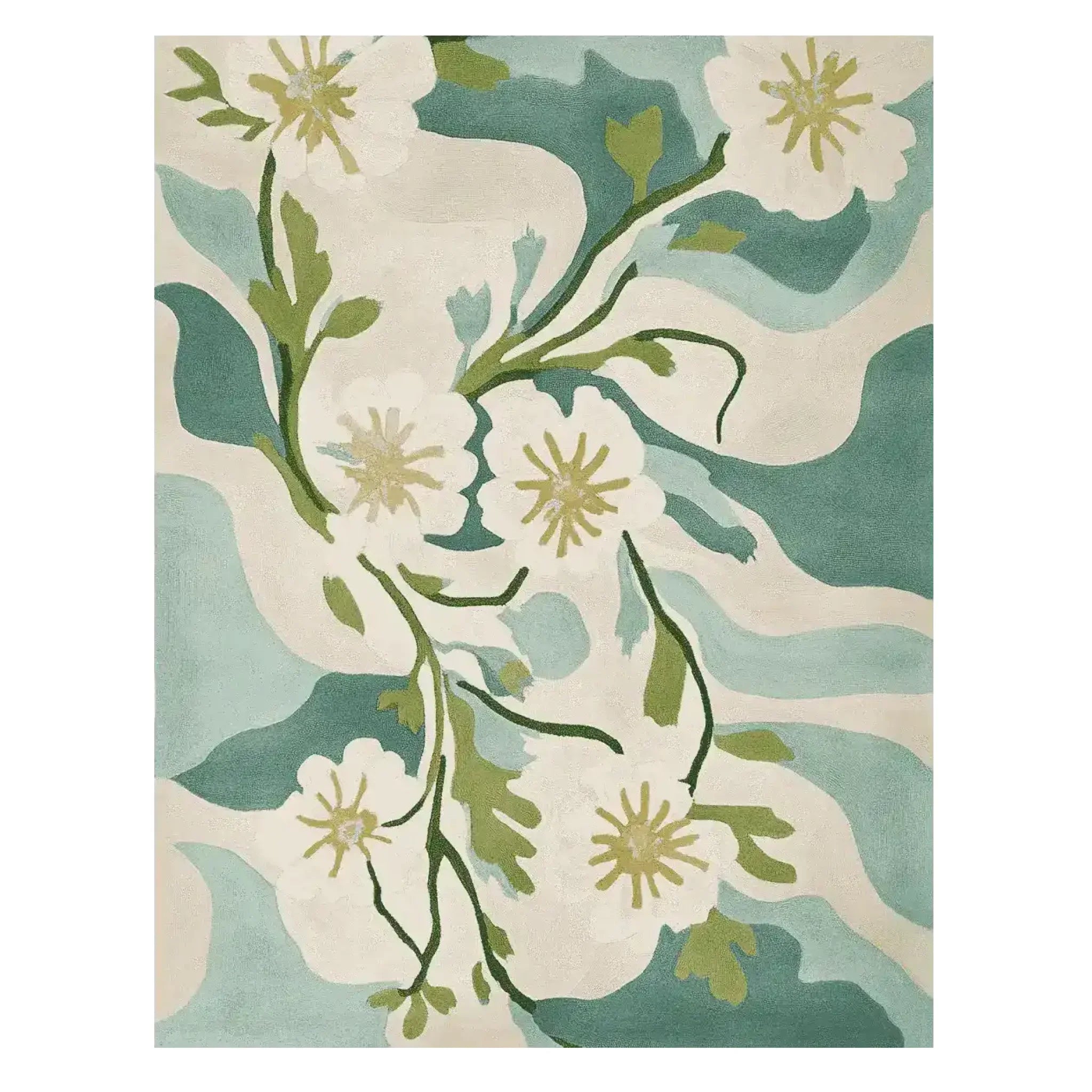 Painterly Petal Dream Hand Tufted Rug