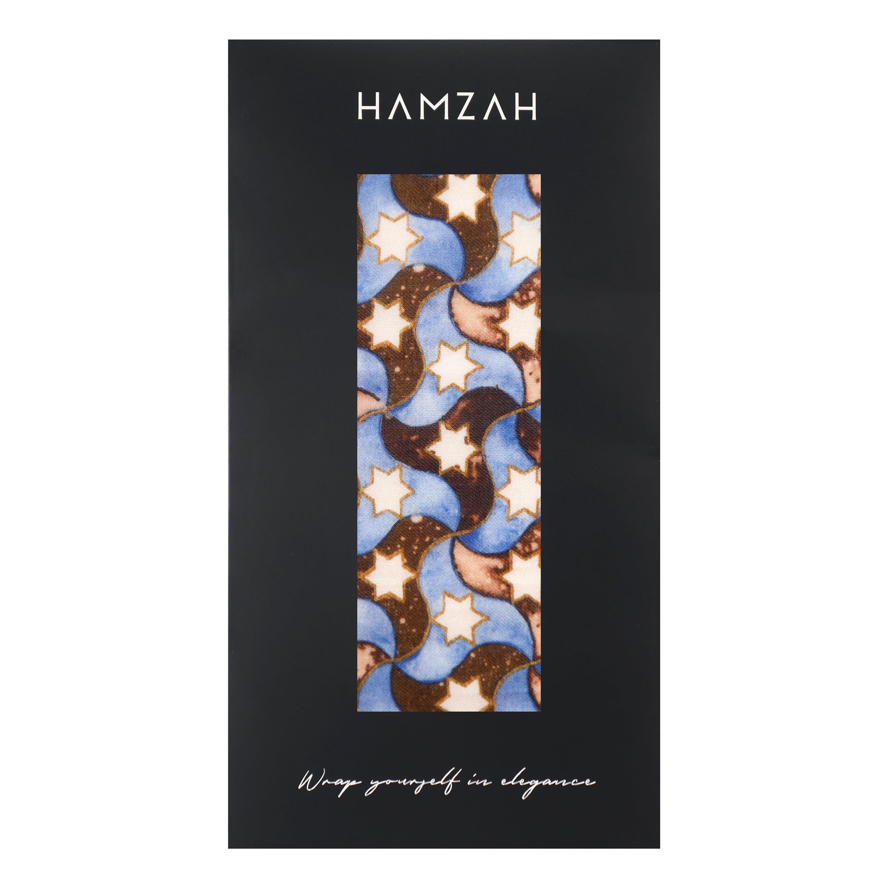 Brown and Blue Scarf - 100% Modal