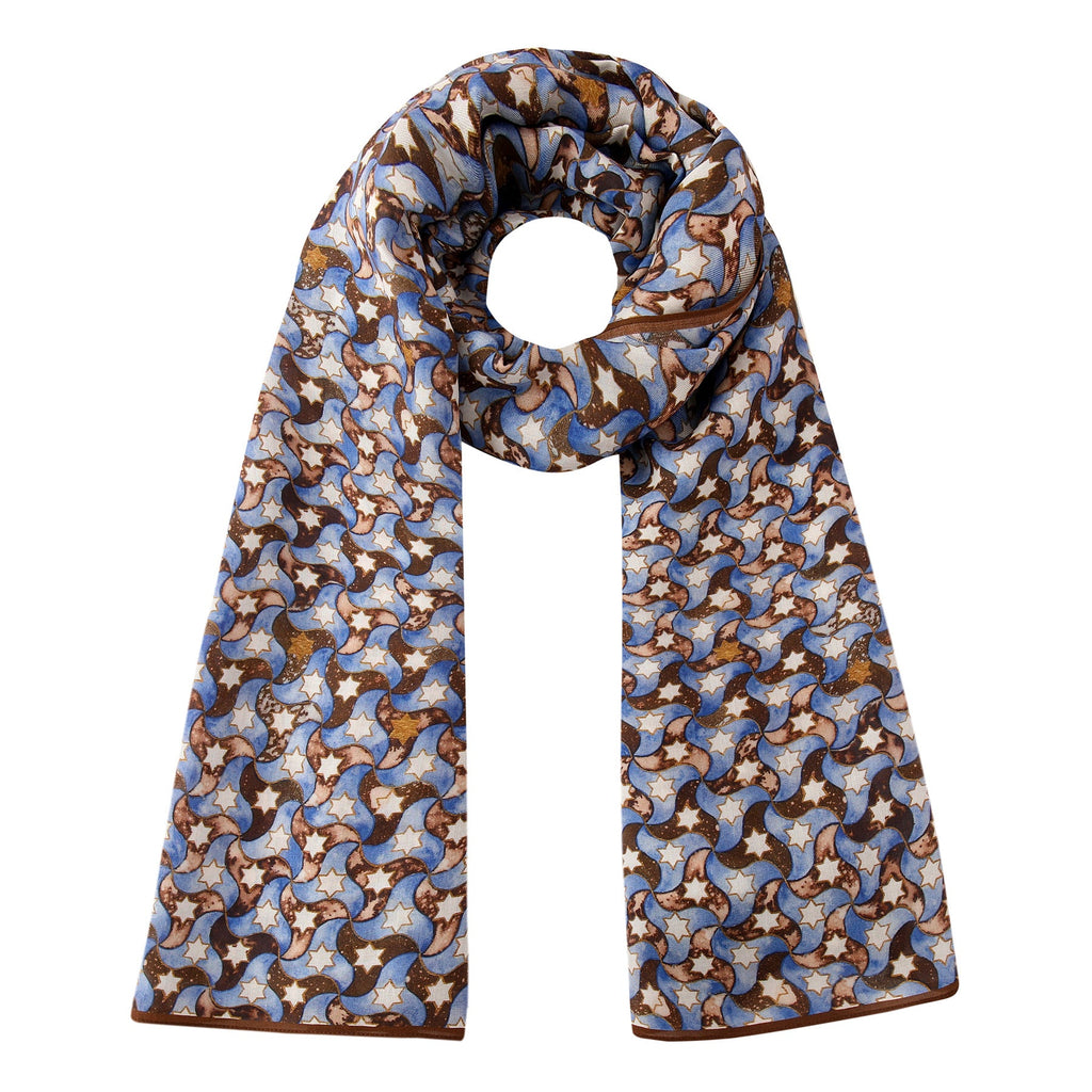 Brown and Blue Scarf - 100% Modal