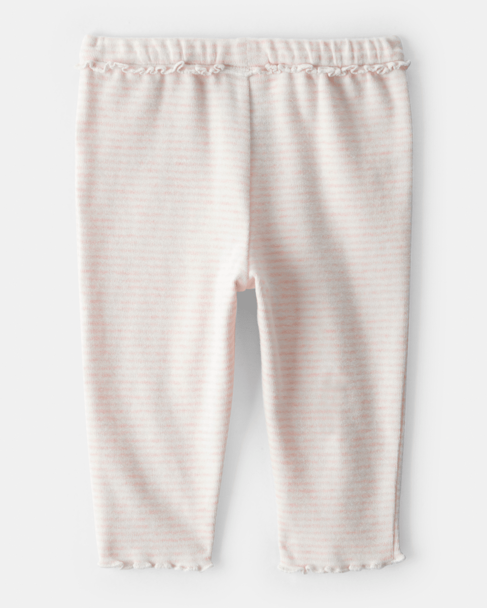 Pantalón a rayas rosa jaspeado