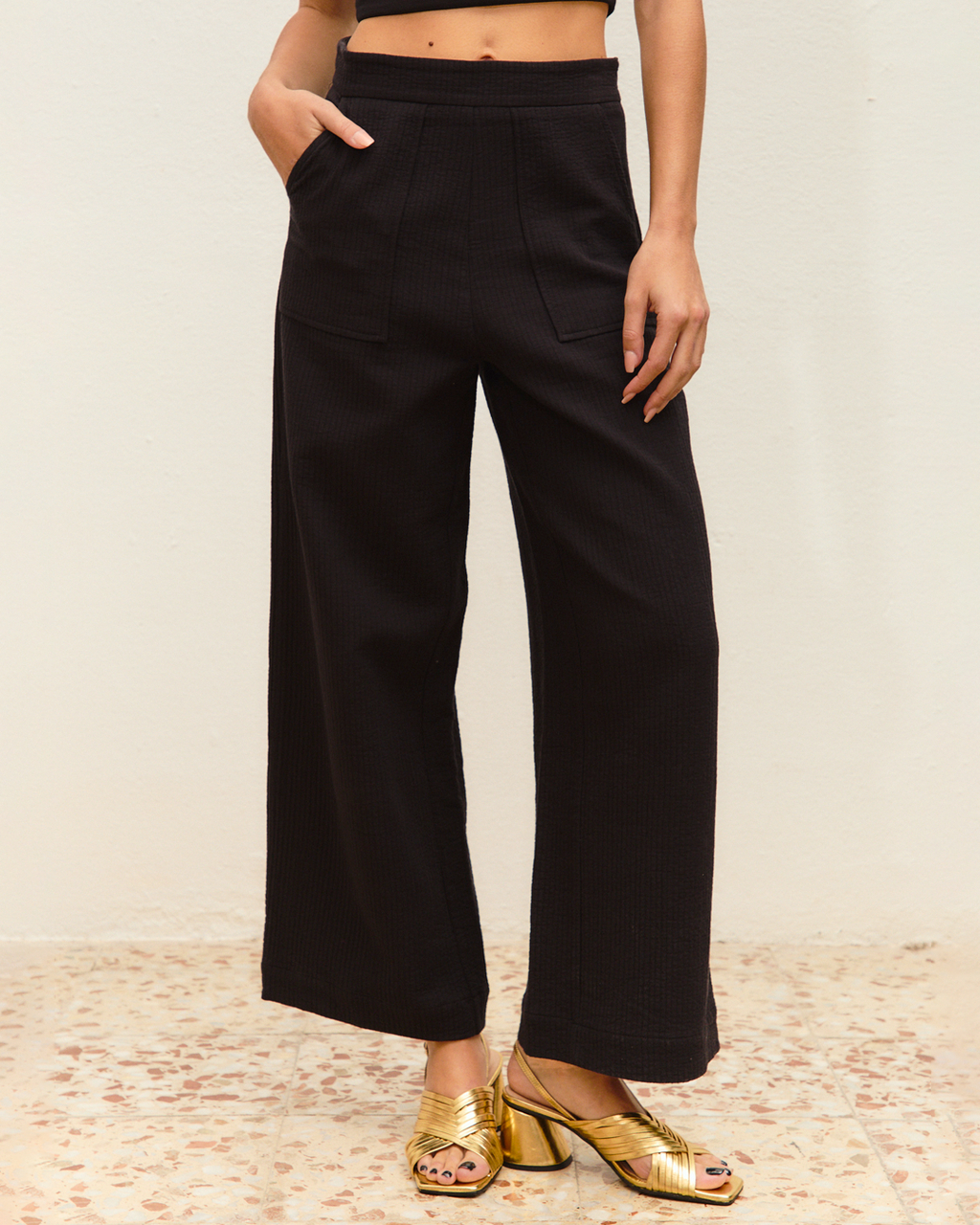 pantalón mía negro ◎