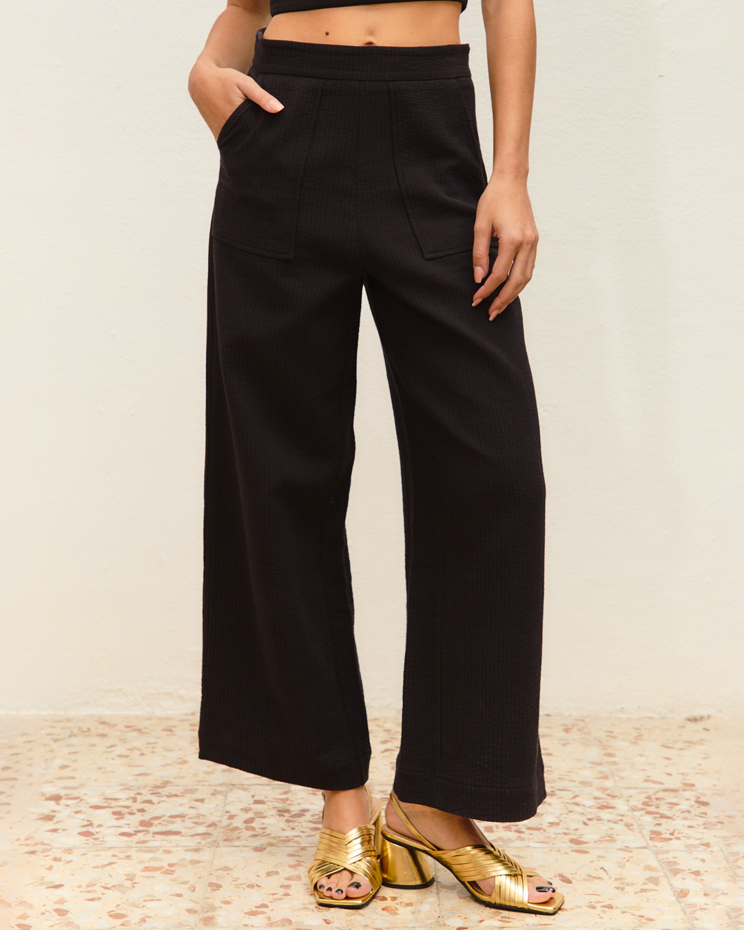 pantalón mía negro ◎