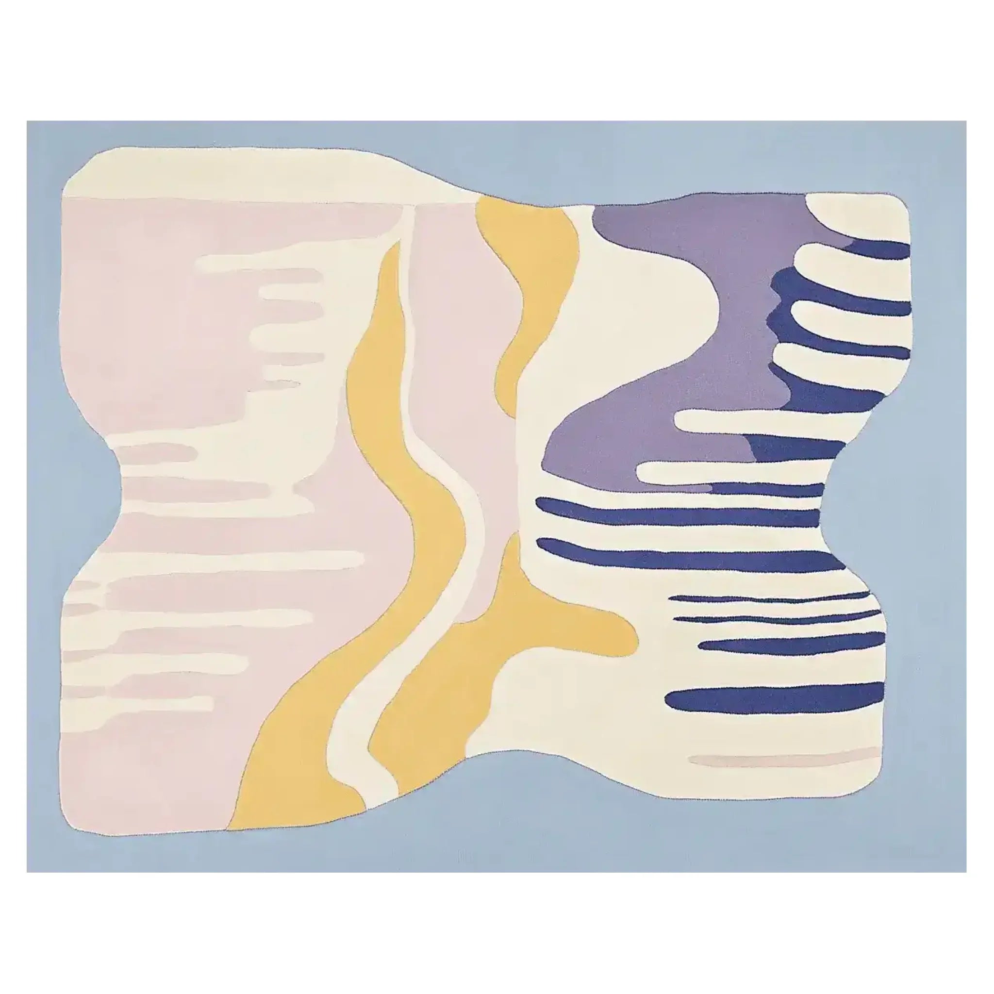 Pastel Drip Landscape Hand Tufted Rug
