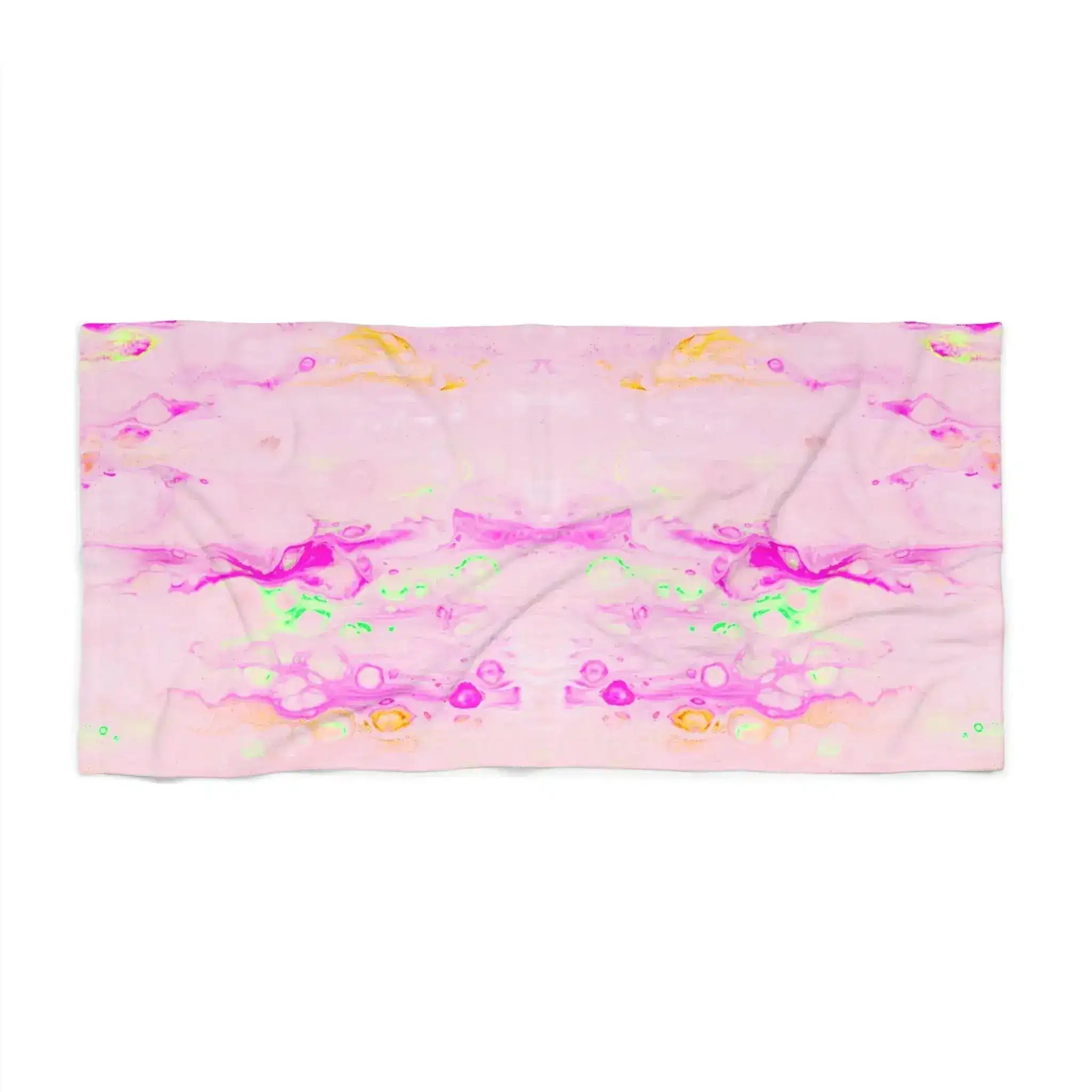 Pastel Pink Marble Beach Towel