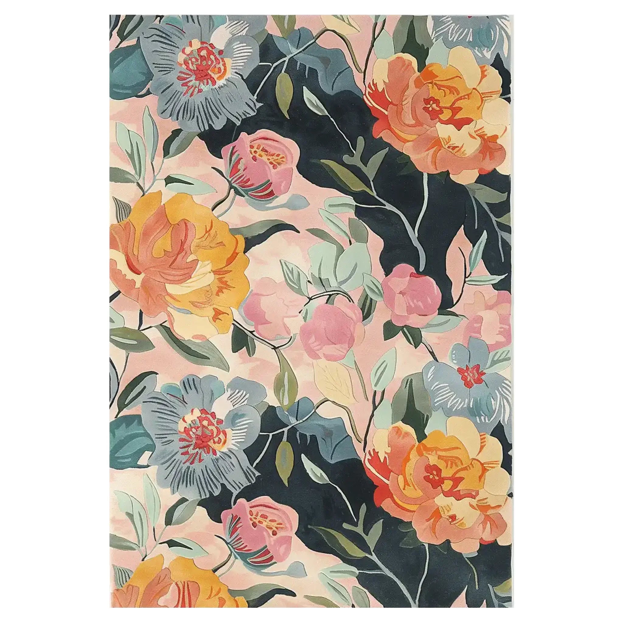 Pastels in Bloom Hand Tufted Wool Rug