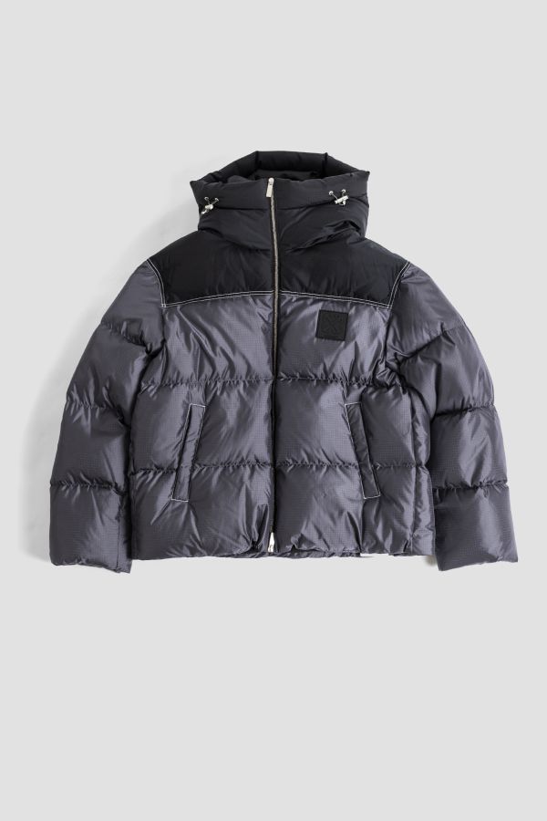 Off-White Oversized Puffer Down Jacket — Gray