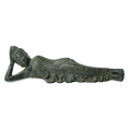 Patina Bronze Reclining Buddha Statue